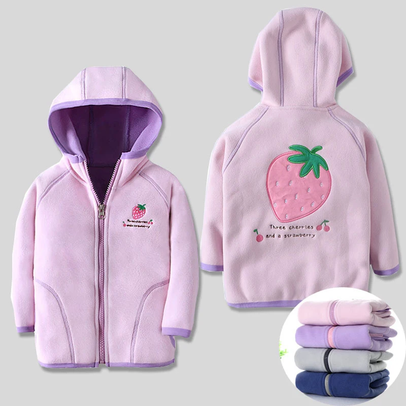 Children's Autumn Warmth Contrast Polar Fleece Embroidery Cartoon Car Strawberry Home Cardigan Jacket
Children's Autumn Warmth Contrast Polar Fleece Embroidery Cartoon Car Strawberry Home Cardigan Jacket