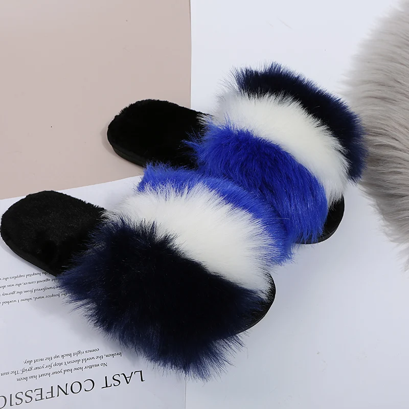 Women Slippers Female Color Matching Open Toe Warm Plush Flat House Slipper Lady Comfortable Non-slip Indoor Women's Slippers
Women Slippers Female Color Matching Open Toe Warm Plush Flat House Slipper Lady Comfortable Non-slip Indoor Women's Slippers
