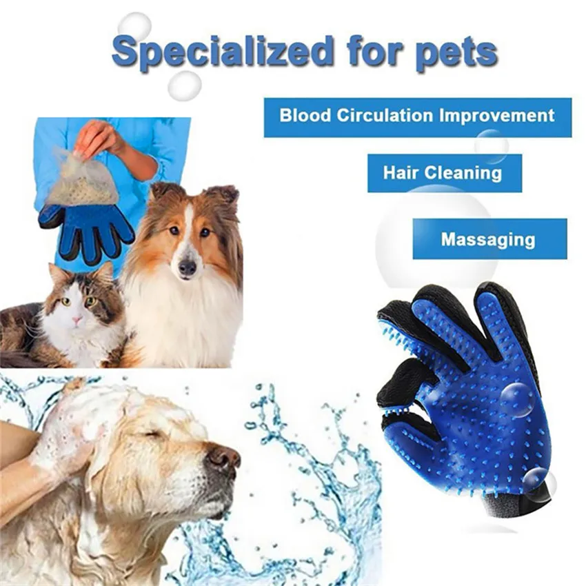 Dog Pet Silicone Glove Cats Deshedding Hair Gloves Dogs Grooming Brush Comb Bath Cleaning Supplies Animal Combs by PROSTORMER
Dog Pet Silicone Glove Cats Deshedding Hair Gloves Dogs Grooming Brush Comb Bath Cleaning Supplies Animal Combs by PROSTORMER