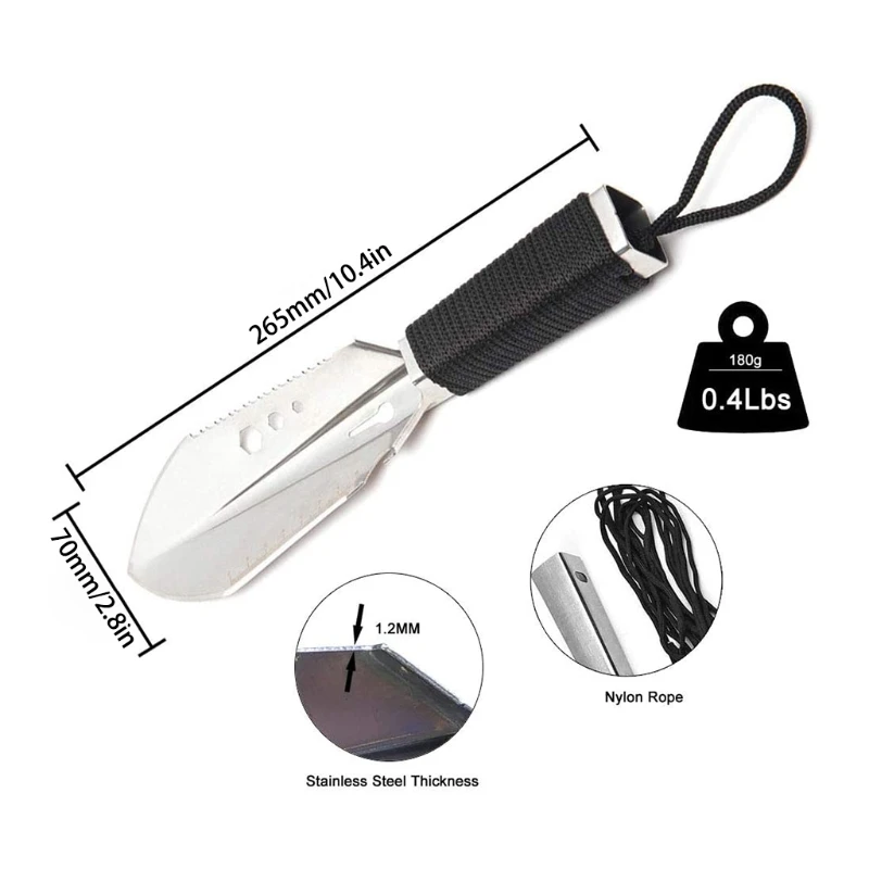 Not Easy to Rust Portable Digging Knife Gardening Trowels Camping/outdoor Portable and Sharp Stainless Steel Shovel
Not Easy to Rust Portable Digging Knife Gardening Trowels Camping/outdoor Portable and Sharp Stainless Steel Shovel