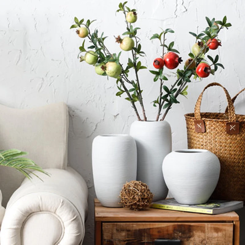Ceramic Dried Flower White Vase Nordic Simple Japanese Style Small Fresh Flower Arrangement Living Room Zen Decoration Home
Ceramic Dried Flower White Vase Nordic Simple Japanese Style Small Fresh Flower Arrangement Living Room Zen Decoration Home