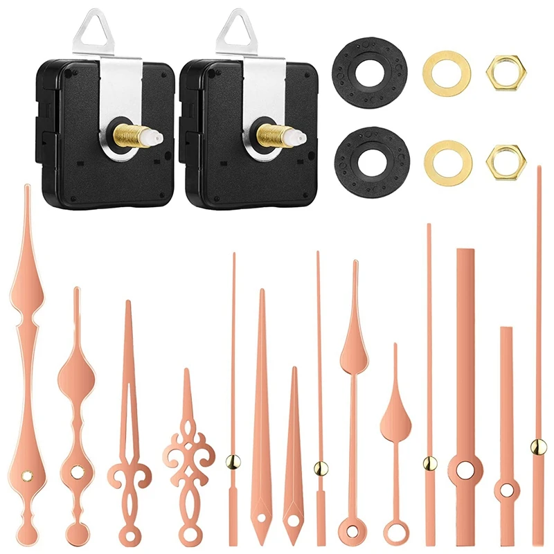 2Pcs Silence Quartz Movement Mechanism Kit With 5 Different Rose Gold Of Hands DIY Clock Repair Parts Replacement 20Mm
2Pcs Silence Quartz Movement Mechanism Kit With 5 Different Rose Gold Of Hands DIY Clock Repair Parts Replacement 20Mm