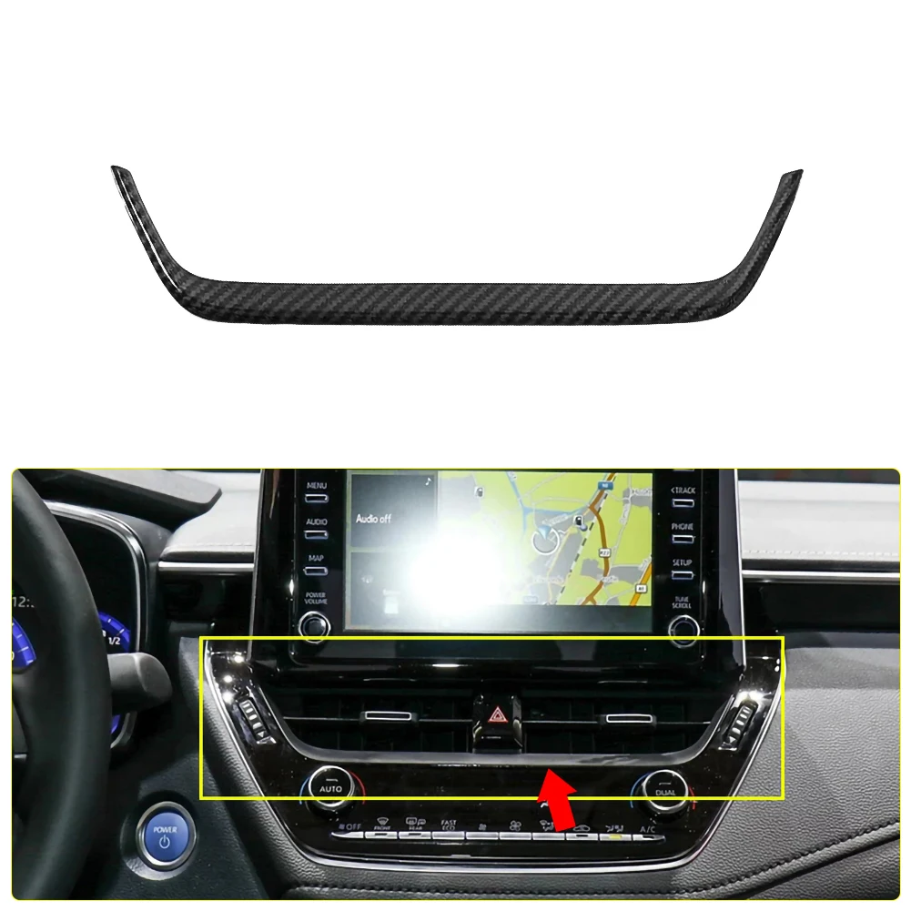 Car ABS Carbon Fiber Navigation Strip Cover Center Air Outlet Cover Trim for Toyota Corolla 2019 2020 Interior Cover Sticker
Car ABS Carbon Fiber Navigation Strip Cover Center Air Outlet Cover Trim for Toyota Corolla 2019 2020 Interior Cover Sticker