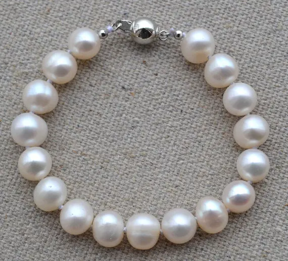 New Arrival Favorite Pearl Fine Jewelry 9-10mm White Color Freshwater Pearl Bracelet Charming Wedding Party Charming Lady Gift
New Arrival Favorite Pearl Fine Jewelry 9-10mm White Color Freshwater Pearl Bracelet Charming Wedding Party Charming Lady Gift
