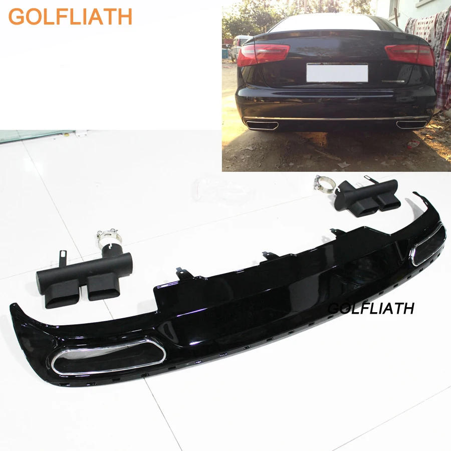 GOLFLIATH Car styling accessories W12 Style Rear Bumper Diffuser Spoiler Exhaust Tip for Audi A6 Non-Sline Bumper 2012-2015
GOLFLIATH Car styling accessories W12 Style Rear Bumper Diffuser Spoiler Exhaust Tip for Audi A6 Non-Sline Bumper 2012-2015