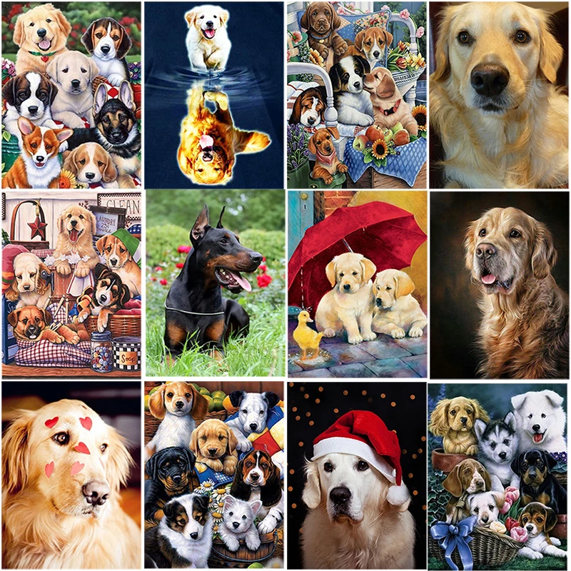DIY 5D Diamond Painting Golden Retriever Dog Full Round Drill Cross Stitch Diamond Embroidery Animal Mosaic Rhinestones Decor
DIY 5D Diamond Painting Golden Retriever Dog Full Round Drill Cross Stitch Diamond Embroidery Animal Mosaic Rhinestones Decor