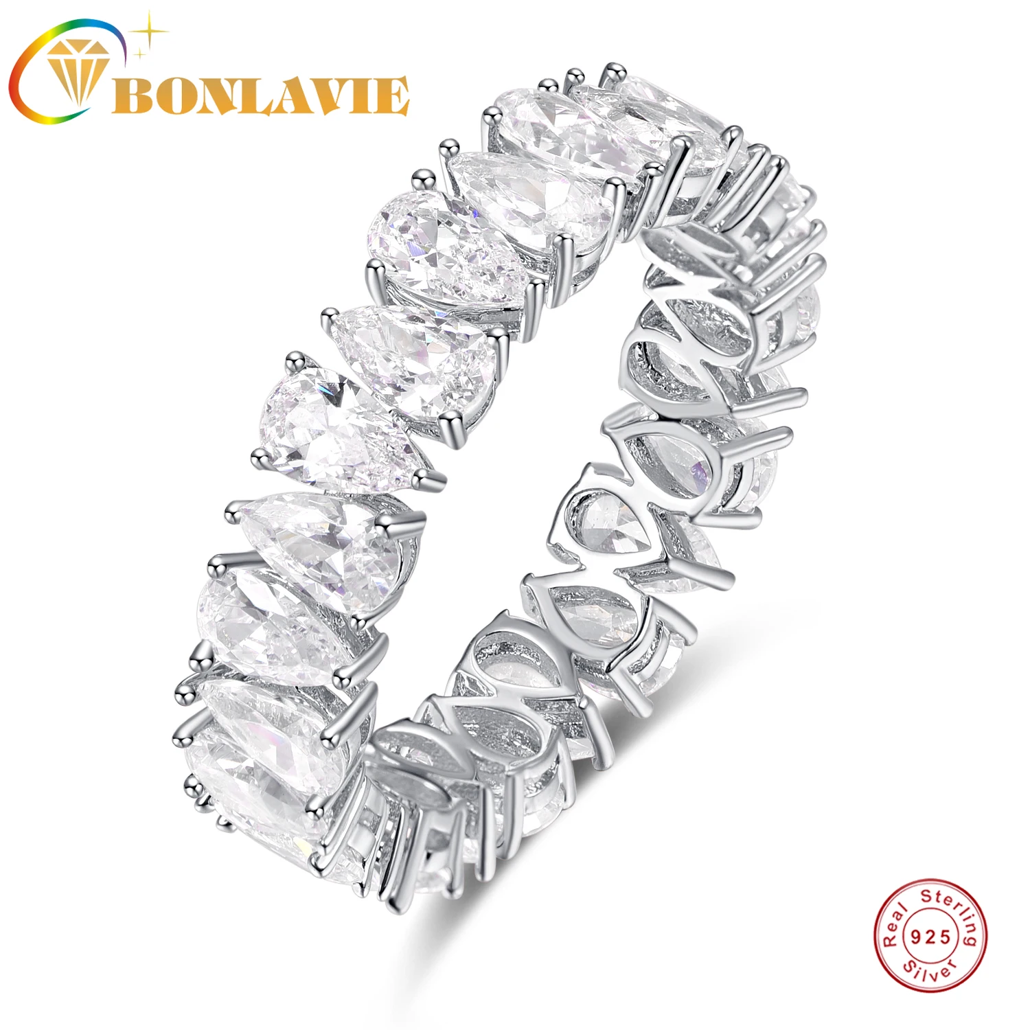 BONLAVIE 5.5mm Width 3 * 5mm Water Drop Zircon Wedding Ring 925 Sterling Silver New Fine Jewelry for Women Fashion
BONLAVIE 5.5mm Width 3 * 5mm Water Drop Zircon Wedding Ring 925 Sterling Silver New Fine Jewelry for Women Fashion