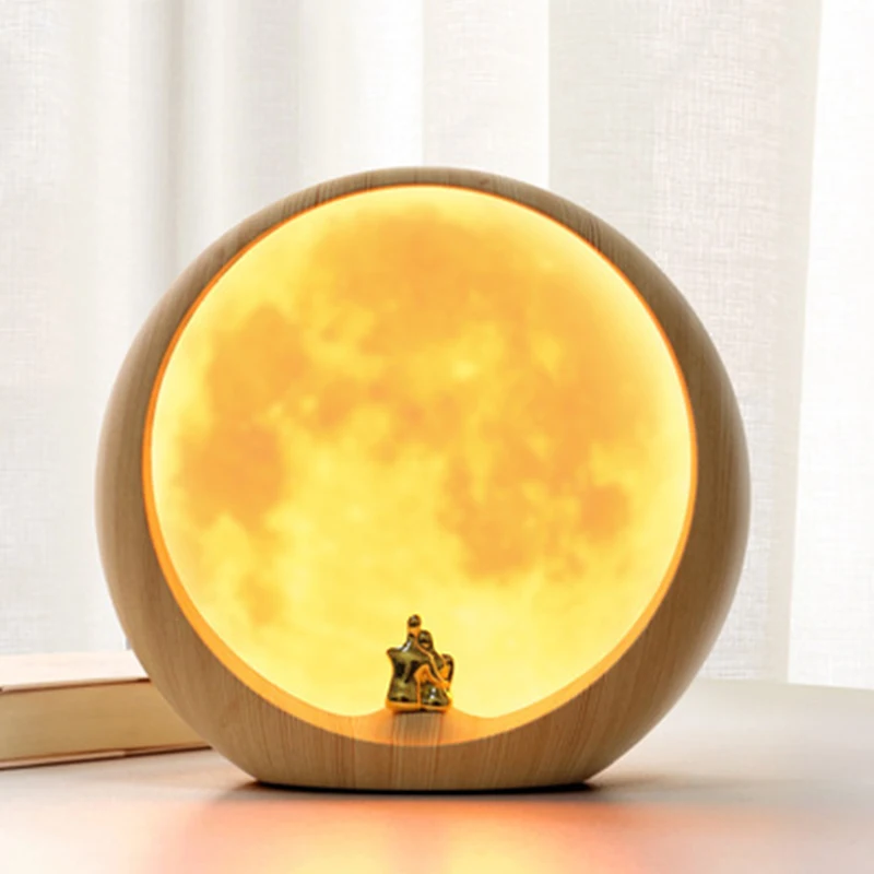 High-end Holiday Gift Lights 3D Moon Lamp USB Rechargeable Home Decoration Bedside Table Lamp New Year Valentine's Day Christmas
High-end Holiday Gift Lights 3D Moon Lamp USB Rechargeable Home Decoration Bedside Table Lamp New Year Valentine's Day Christmas