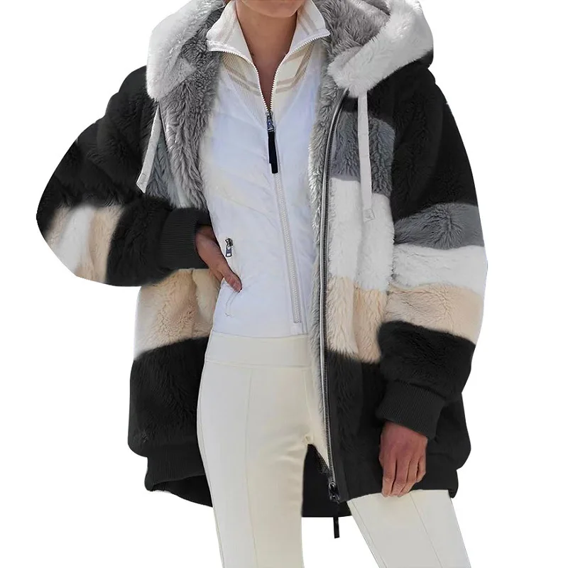 Women's Autumn Winter Plush Jacket Zipper Hooded Loose Top Overcoat Fashion Warm Clothes
Women's Autumn Winter Plush Jacket Zipper Hooded Loose Top Overcoat Fashion Warm Clothes