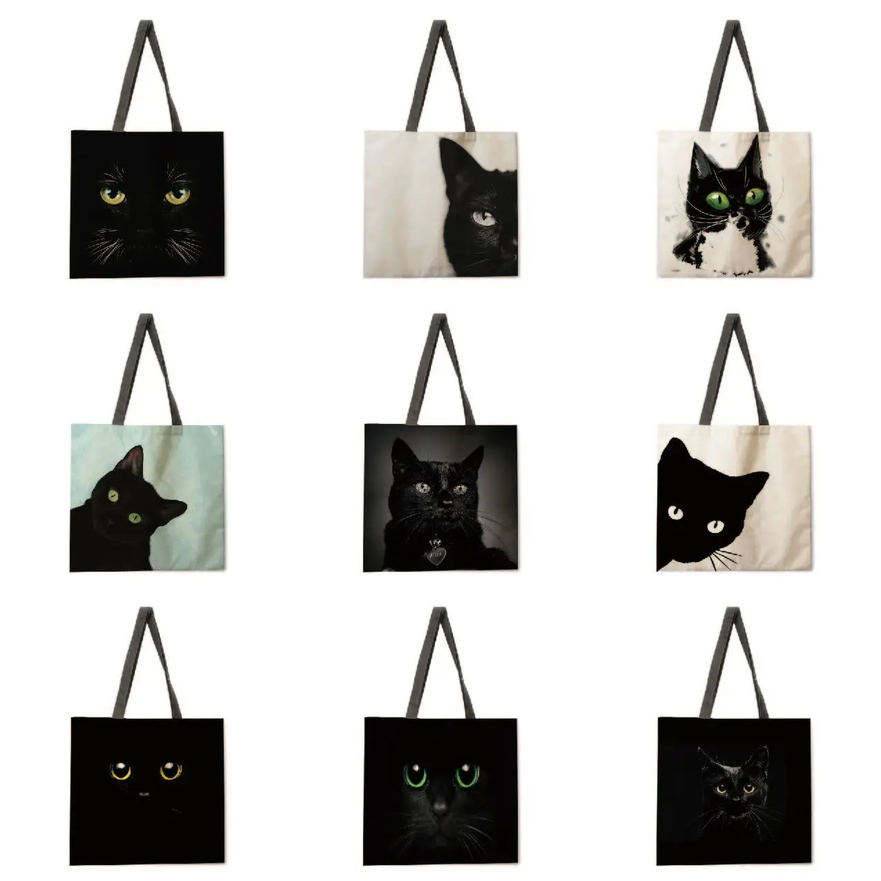 Black and white cat printed linen casual handbag foldable one-shoulder shopping bag waterproof bag reusable ladies beach bagg
Black and white cat printed linen casual handbag foldable one-shoulder shopping bag waterproof bag reusable ladies beach bagg