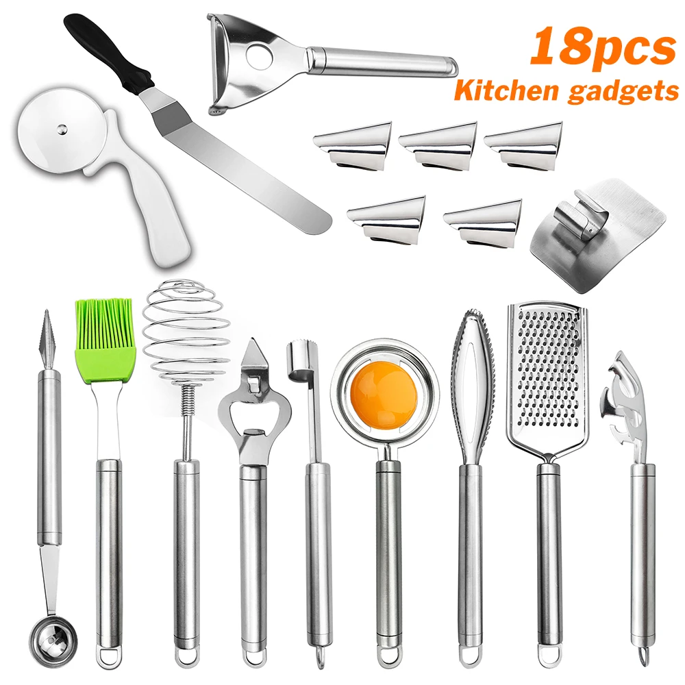 18pcs Stainless Steel Kitchen Utensils Set Durable Cooking Tool Practical Baking Tools Egg Whisk Scale Scraper Kitchen Gadgets
18pcs Stainless Steel Kitchen Utensils Set Durable Cooking Tool Practical Baking Tools Egg Whisk Scale Scraper Kitchen Gadgets