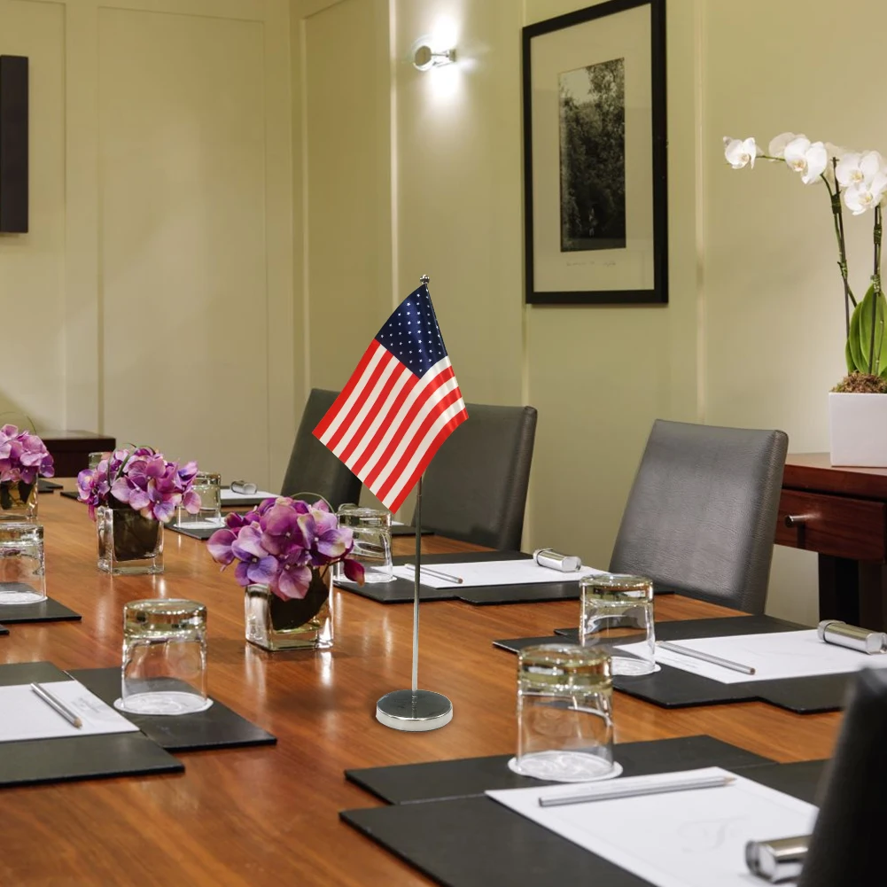 U.S.A Table Flag 9" x 6"- American Desktop Desk Flag Table Display with Sticks & Bases
U.S.A Table Flag 9" x 6"- American Desktop Desk Flag Table Display with Sticks & Bases