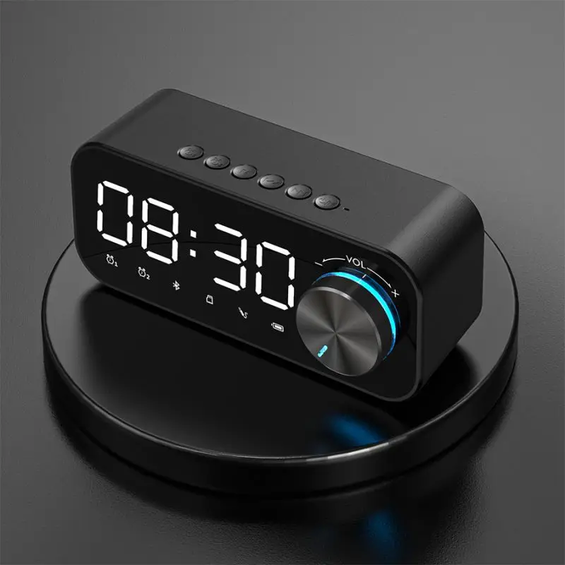 

Bluetooth Speaker Heavy Subwoofer Portable Small Audio Mini Clock Outdoor Home Double Alarm Clock High Volume Extra Long Standby