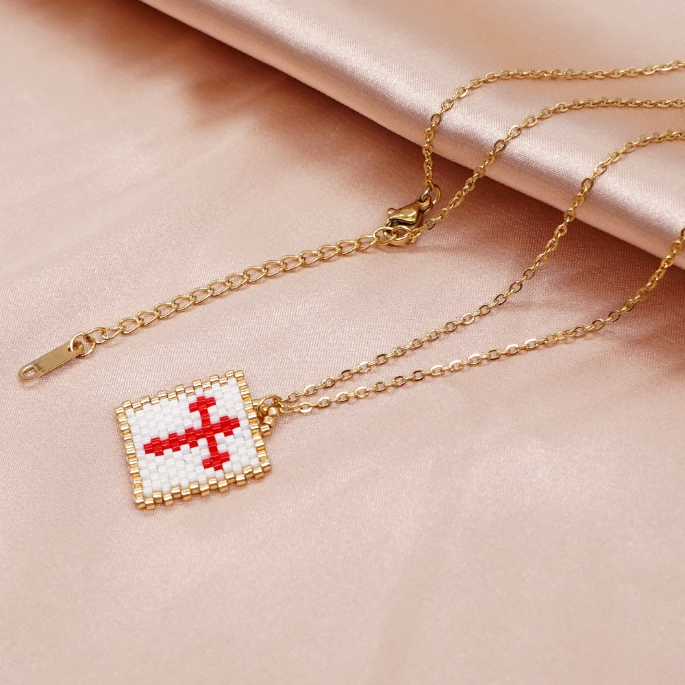 Go2Boho Cross Pendant Necklace Peace Angel Jewelry Stainless Steel Chain Miyuki Necklaces Handmade Woven Choker Collares Femme
Go2Boho Cross Pendant Necklace Peace Angel Jewelry Stainless Steel Chain Miyuki Necklaces Handmade Woven Choker Collares Femme