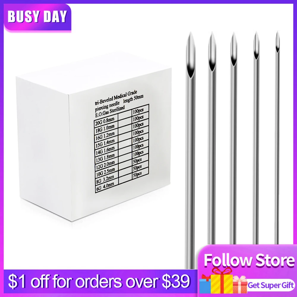 Piercing Needles 100PCS 12G Individualized Package Sterile Body for Ear Nose Piercing Supplies Piercing Kit Body Piercing Tool
Piercing Needles 100PCS 12G Individualized Package Sterile Body for Ear Nose Piercing Supplies Piercing Kit Body Piercing Tool