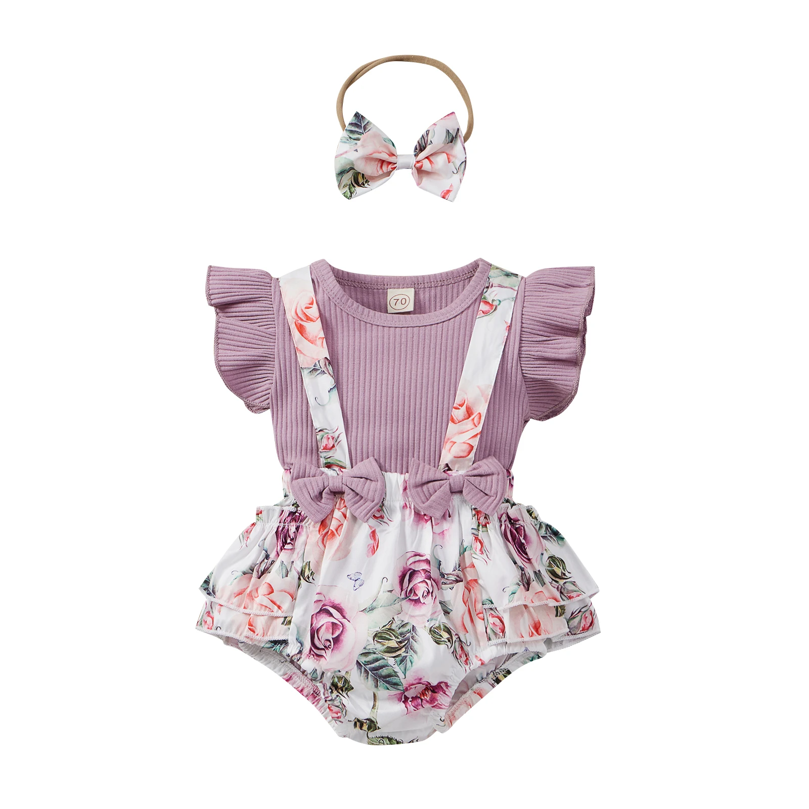 Infant Newborn Baby Girl Floral Summer Outfits Ruffle Sleeve Ribbed T-Shirt and Suspender Shorts with Headband
Infant Newborn Baby Girl Floral Summer Outfits Ruffle Sleeve Ribbed T-Shirt and Suspender Shorts with Headband