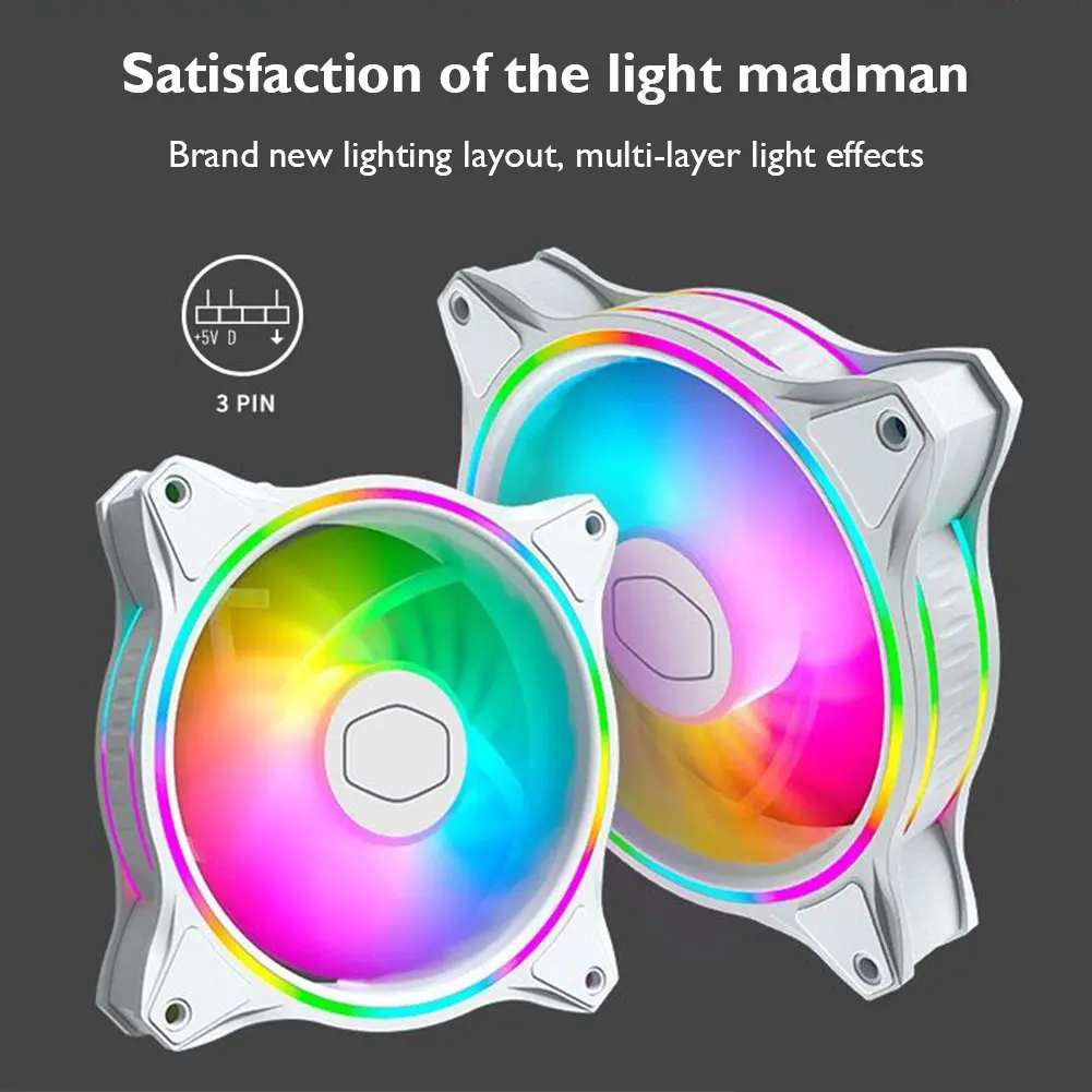 Cooler Master MF120 HALO 120mm ChassisCooling Fan Dual Loop ARGB Desktop PC Computer Case Cooler Heat Sink Quiet Silent Radiator
Cooler Master MF120 HALO 120mm ChassisCooling Fan Dual Loop ARGB Desktop PC Computer Case Cooler Heat Sink Quiet Silent Radiator