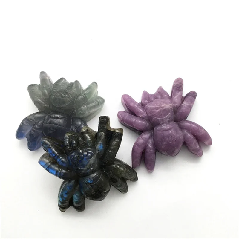 Natural quartz hand carved labradorite spider crystals healing gemstone rainbow fluorite animal spider for decoration
Natural quartz hand carved labradorite spider crystals healing gemstone rainbow fluorite animal spider for decoration