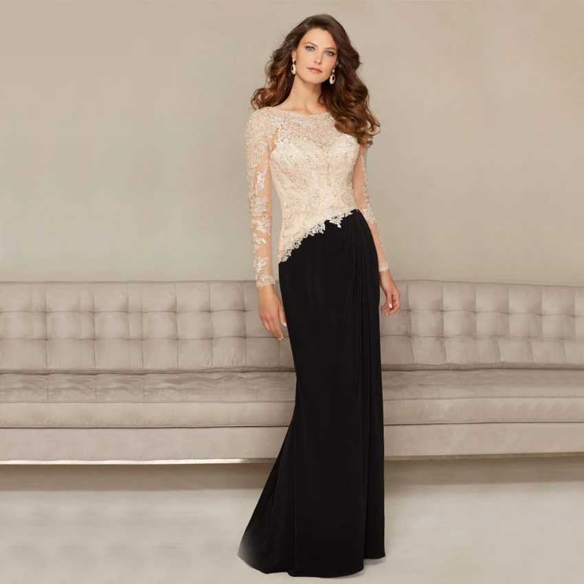 Black Mermaid Long 2018 robe de soiree Long Sleeve Backless Formal Evening Wear Sequins Appliques mother of the bride dresses
Black Mermaid Long 2018 robe de soiree Long Sleeve Backless Formal Evening Wear Sequins Appliques mother of the bride dresses