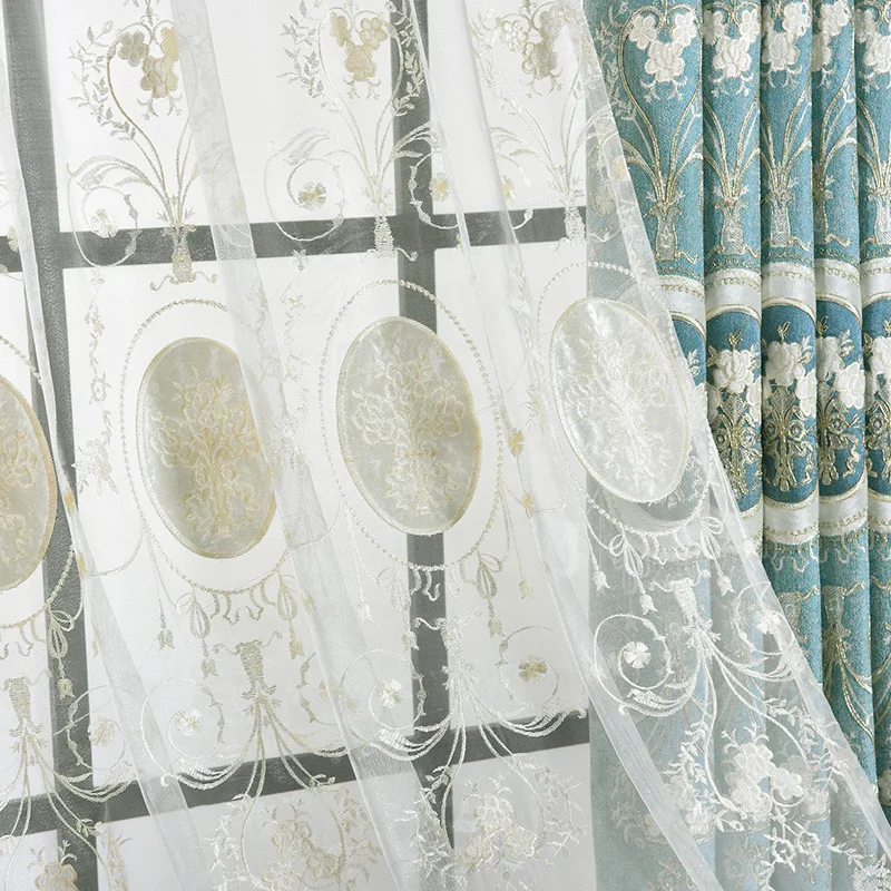 Fresh American Simple Modern Xuenier Embroidery Curtains for Living Dining Room Bedroom. 
Fresh American Simple Modern Xuenier Embroidery Curtains for Living Dining Room Bedroom.