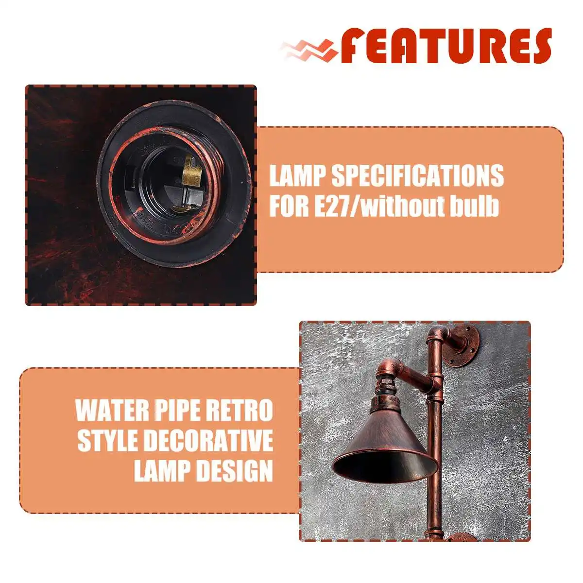 Vintage Water Pipe Wall Lights Personalized Decoration Loft Industrial Warehouse Wall Fixtures Lighting for Bar Restaurant Decor
Vintage Water Pipe Wall Lights Personalized Decoration Loft Industrial Warehouse Wall Fixtures Lighting for Bar Restaurant Decor