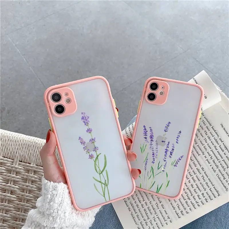 Simple Lavender Purple Flowers Phone Case Pink matte transparent For iPhone 7 8 x xs xr 11 12 pro plus max mini Clear Funda
Simple Lavender Purple Flowers Phone Case Pink matte transparent For iPhone 7 8 x xs xr 11 12 pro plus max mini Clear Funda
