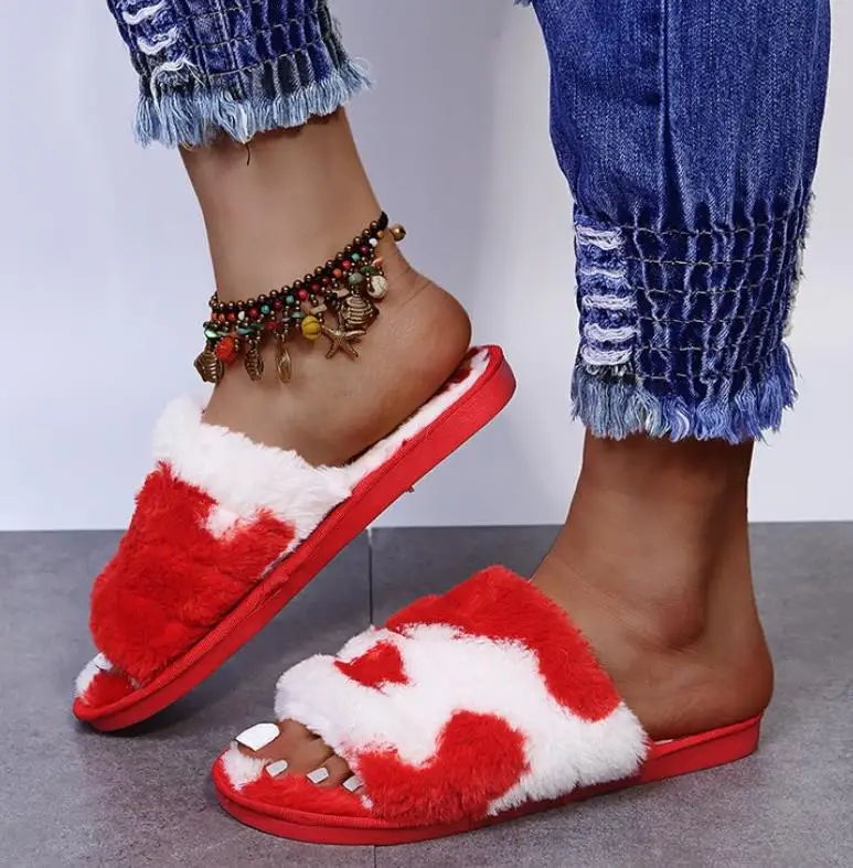Fashion Leopard Flock Women Slippers Winter Warm Peep Toe Cross Plush Slippers Ladies Pink And Brown Faux Fur Flat Home Shoes
Fashion Leopard Flock Women Slippers Winter Warm Peep Toe Cross Plush Slippers Ladies Pink And Brown Faux Fur Flat Home Shoes