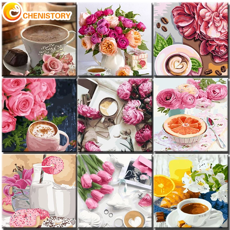 CHENISTORY 60x75cm Oil Painting Coffee Modern Flowers Picture DIY Painting By Numbers Fruit Acrylic Home Decor Living Room Set
CHENISTORY 60x75cm Oil Painting Coffee Modern Flowers Picture DIY Painting By Numbers Fruit Acrylic Home Decor Living Room Set