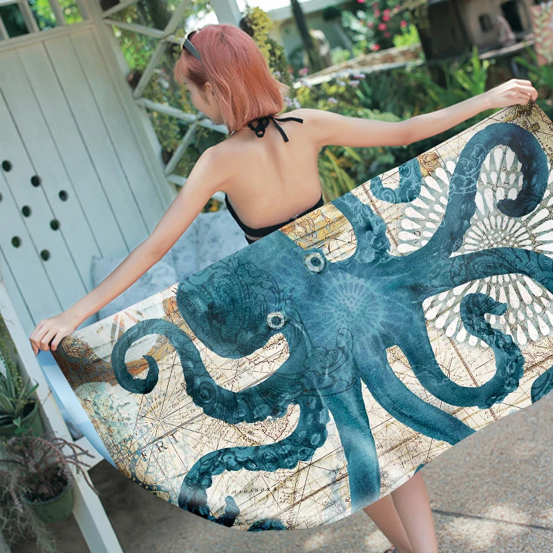 Sea Life Microfiber Bath Towel Dolphin Octopus Seahorse Turtle Print Animals Beach Towel Rectangle Bathroom Blanket for Teens
Sea Life Microfiber Bath Towel Dolphin Octopus Seahorse Turtle Print Animals Beach Towel Rectangle Bathroom Blanket for Teens