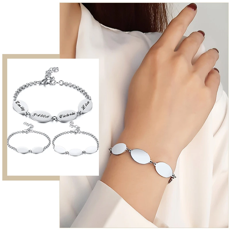 Custom Personalize Engrave Name Charm Bracelets for Women Trendy Stainless Steel BFF Family Love Gifts Jewelry
Custom Personalize Engrave Name Charm Bracelets for Women Trendy Stainless Steel BFF Family Love Gifts Jewelry