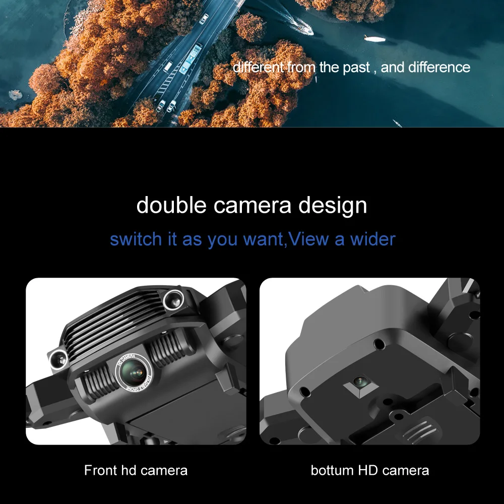 Professional Helicopter 4K 1080P Dual Lens Foldable WIFI RC Quadcopter Drone Ultra HD Camera FPV With LED Light Remote Toys 
Professional Helicopter 4K 1080P Dual Lens Foldable WIFI RC Quadcopter Drone Ultra HD Camera FPV With LED Light Remote Toys