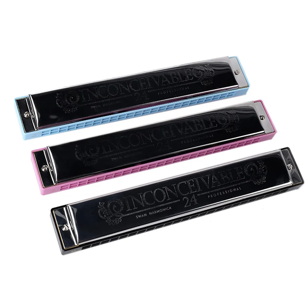 24 Hole Classic Metal Harmonica Vibrato Key C-Tuned Harp Harmonica Black Pink Blue For Beginners Cute Educational Toy Montessori
24 Hole Classic Metal Harmonica Vibrato Key C-Tuned Harp Harmonica Black Pink Blue For Beginners Cute Educational Toy Montessori