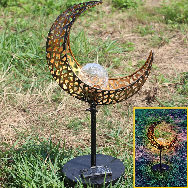 Solar Moon Hollow Solar Lawn Light Iron Art Solar Light Sun Moon Light Outdoor Decorative Light Decorations for Home
Solar Moon Hollow Solar Lawn Light Iron Art Solar Light Sun Moon Light Outdoor Decorative Light Decorations for Home