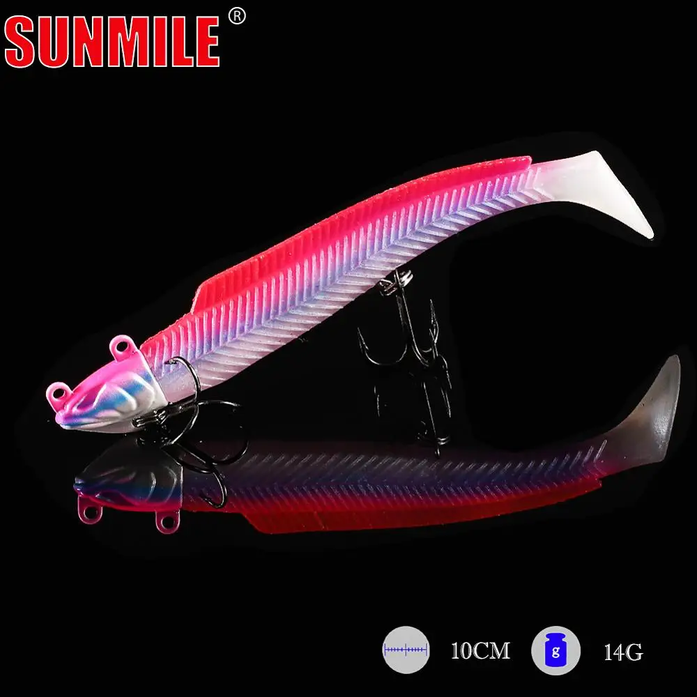 SUNMILE Fishing Jig Lure 10cm/14g VIB Soft Baits Fast Sinking Fishing Jig Head Wobbler Lure Easy Shiner Shads Bass lure 
SUNMILE Fishing Jig Lure 10cm/14g VIB Soft Baits Fast Sinking Fishing Jig Head Wobbler Lure Easy Shiner Shads Bass lure