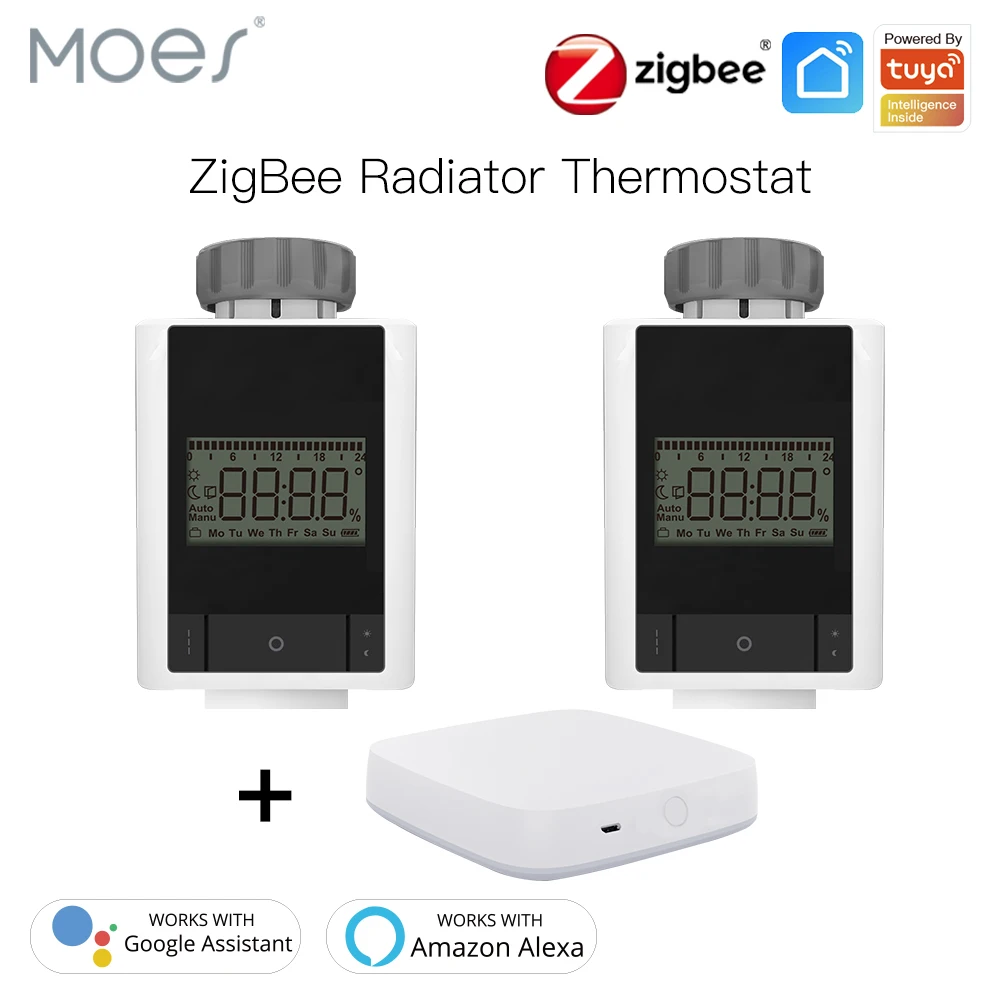 Tuya ZigBee 3.0 Smart Thermostatic Radiator Valve Home Thermostat Heater TRV Voice Control with Alexa Google home Smart Life
Tuya ZigBee 3.0 Smart Thermostatic Radiator Valve Home Thermostat Heater TRV Voice Control with Alexa Google home Smart Life