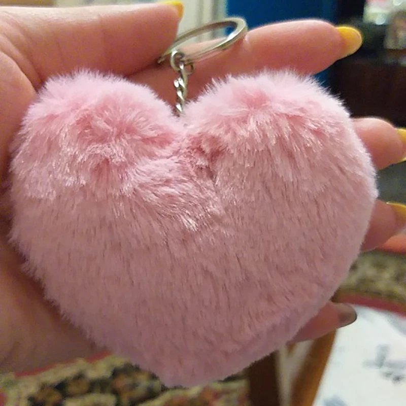 Fluffy pompom Keychain Gifts for Women Soft Heart Shape Pompon Fake Rabbit Key Chain Ball Car Bag Accessories Key Ring
Fluffy pompom Keychain Gifts for Women Soft Heart Shape Pompon Fake Rabbit Key Chain Ball Car Bag Accessories Key Ring