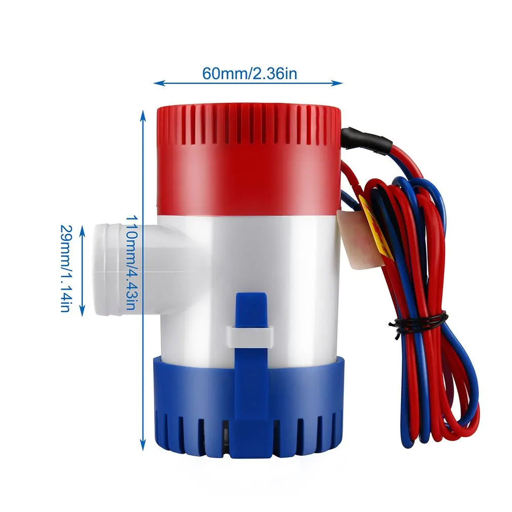 12V Vacuum Water Pump Submersible Marine Boat Bilge Pump 1100GPH Water Pump Used In Boat Seaplane Motor Homes Houseboat
12V Vacuum Water Pump Submersible Marine Boat Bilge Pump 1100GPH Water Pump Used In Boat Seaplane Motor Homes Houseboat