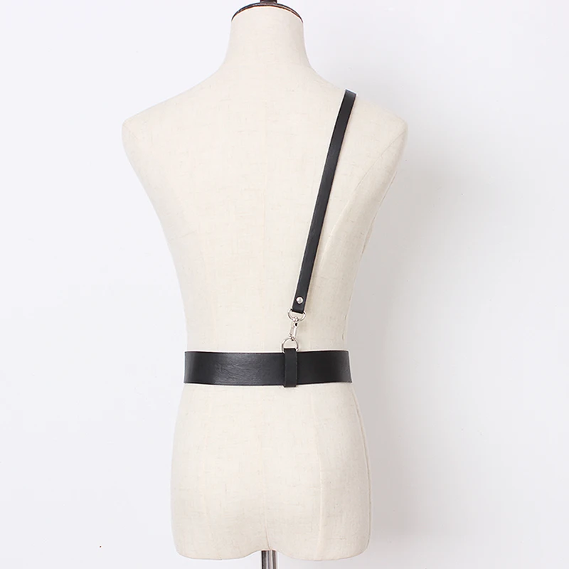 HATCYGGO Sexy Women Leather Shoulder Harness Lingerie Strap Female Trendy Body Bondage Waistband Punk Chain Belt For Women 
HATCYGGO Sexy Women Leather Shoulder Harness Lingerie Strap Female Trendy Body Bondage Waistband Punk Chain Belt For Women