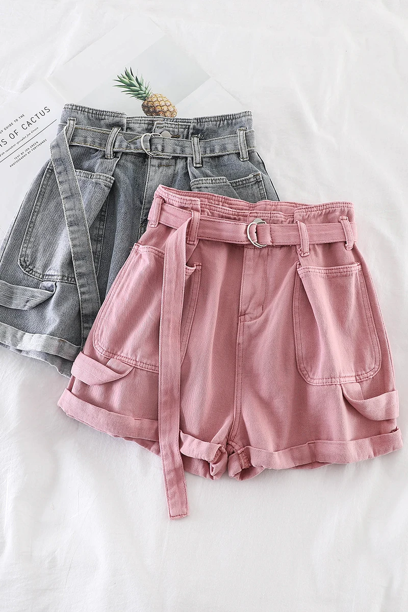 All Match Sashes Casual Women Denim Shorts Crimping High Waist Slim Summer Jeans Shorts Feminino Chic Hot Ladies Bottom
All Match Sashes Casual Women Denim Shorts Crimping High Waist Slim Summer Jeans Shorts Feminino Chic Hot Ladies Bottom
