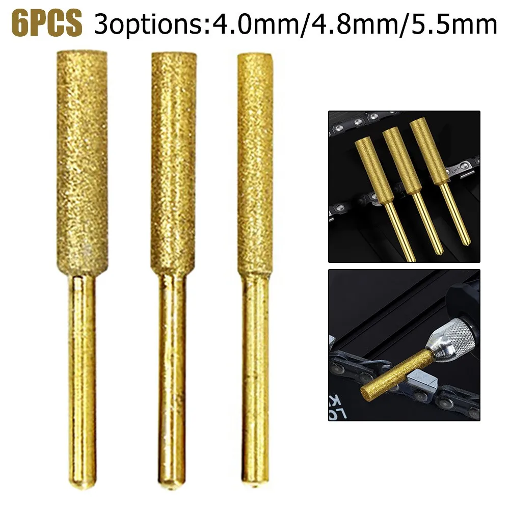 6PCS Diamond Coated Cylindrical Burr 4 4.8 5.5mm Chainsaw Sharpener Stone File Chain Saw Sharpening Carving Grinding Tools
6PCS Diamond Coated Cylindrical Burr 4 4.8 5.5mm Chainsaw Sharpener Stone File Chain Saw Sharpening Carving Grinding Tools