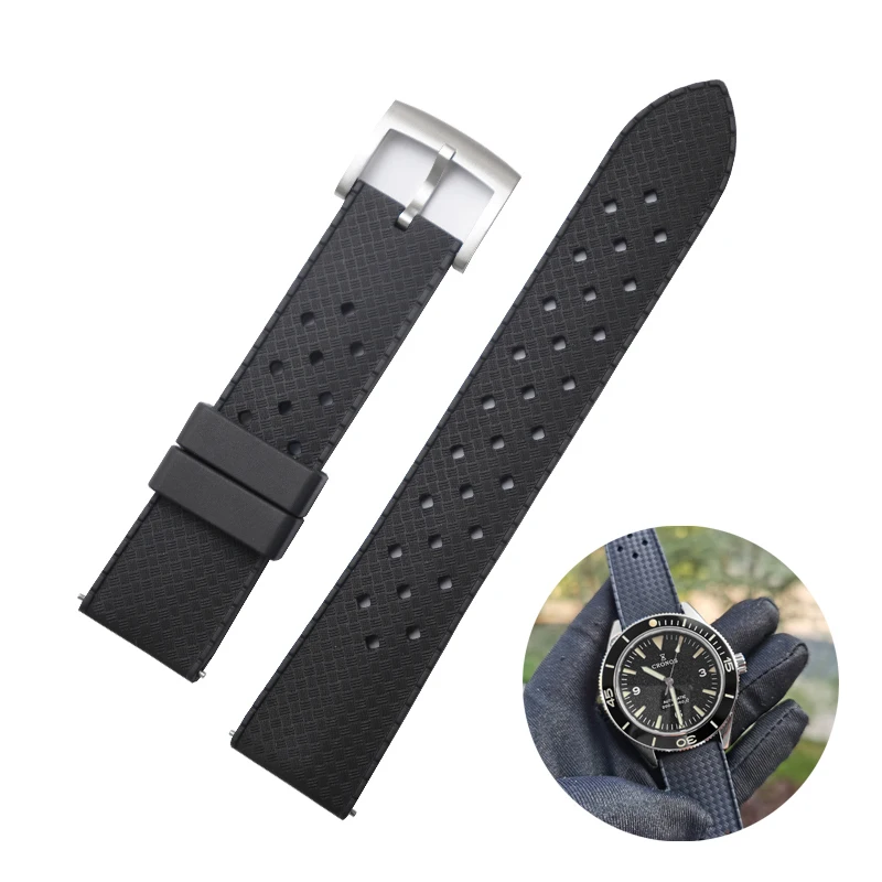 Cronos Tropical Rubber Strap Stainless Steel Tongue Buckle 20mm Mechanical Watch Band
Cronos Tropical Rubber Strap Stainless Steel Tongue Buckle 20mm Mechanical Watch Band