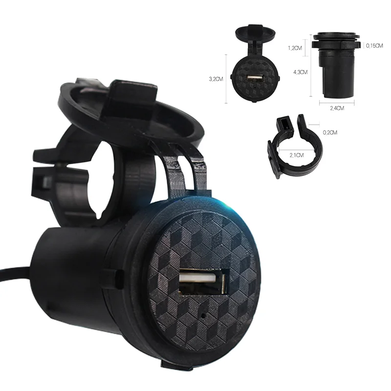 12V 3.2*4.3cm USB Charger Socket Adapter Power For Car Motorcycle Handlebar Waterproof
12V 3.2*4.3cm USB Charger Socket Adapter Power For Car Motorcycle Handlebar Waterproof
