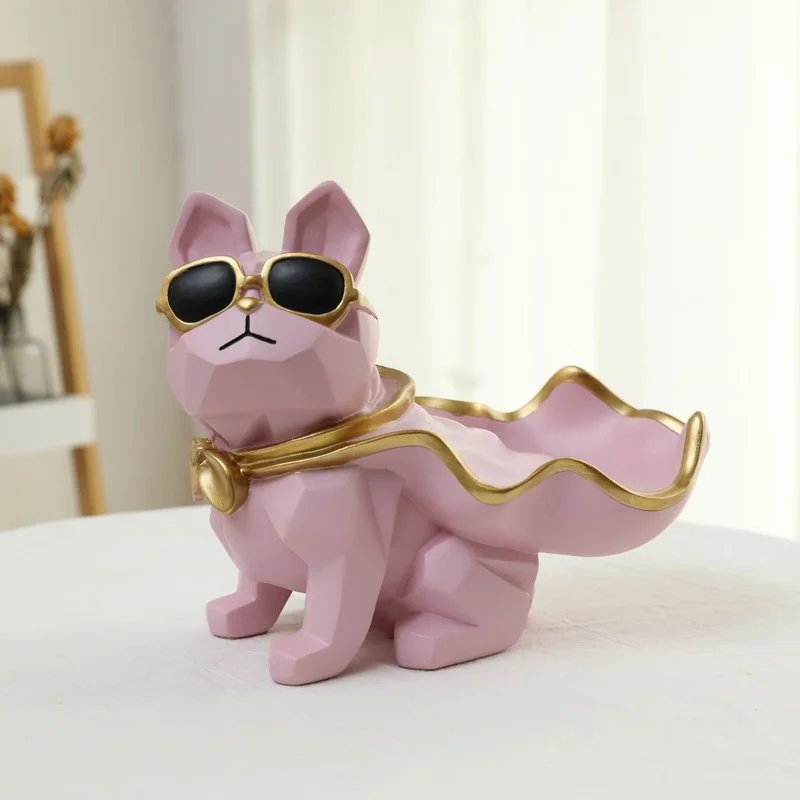 Nordic Style Creative Resin Carving Geometric Dog Model Porch Key Storage Tray Living Room Snack Box Home Decoration Craft Gifts 
Nordic Style Creative Resin Carving Geometric Dog Model Porch Key Storage Tray Living Room Snack Box Home Decoration Craft Gifts