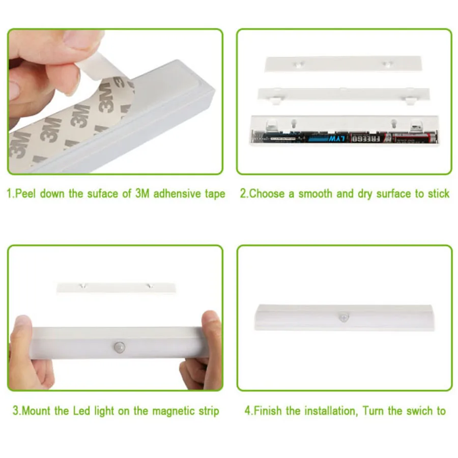 Battery Powered Under Cabinet Led Lights for Kitchen Closet Wardrobe Motion Sensor Light Backlight for Cabinets Indoor Deco
Battery Powered Under Cabinet Led Lights for Kitchen Closet Wardrobe Motion Sensor Light Backlight for Cabinets Indoor Deco