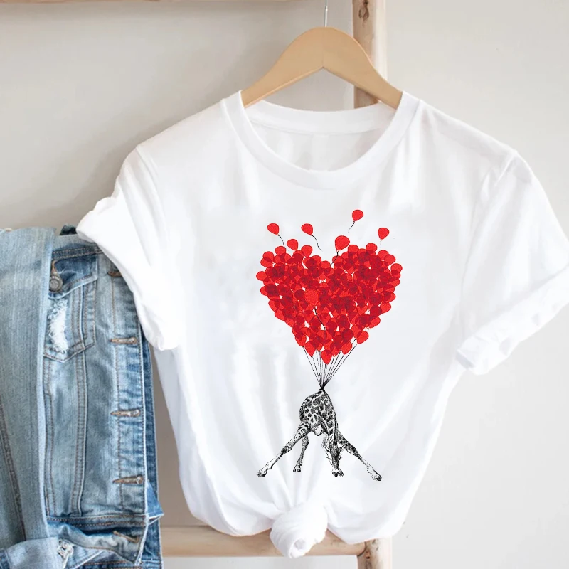 Women Love Animal Mujer Camisetas Valentine's Day Spring Summer Fashion Clothes Print Tee Top Tshirt Female Graphic T-shirt
Women Love Animal Mujer Camisetas Valentine's Day Spring Summer Fashion Clothes Print Tee Top Tshirt Female Graphic T-shirt