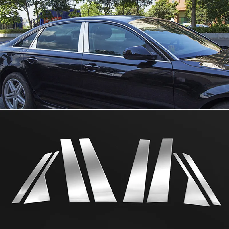 Stainless Steel Car Window BC Column Sequins Cover Trim Decals 8pcs For Audi A6 C7 2012-2018 Auto Exterior Modified
Stainless Steel Car Window BC Column Sequins Cover Trim Decals 8pcs For Audi A6 C7 2012-2018 Auto Exterior Modified