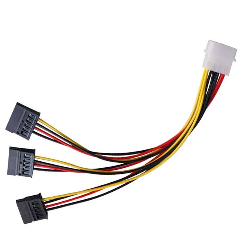 Кабель-адаптер SATA IDE 4 контакта разъем папа-3 порта мама сплиттер кабель питания