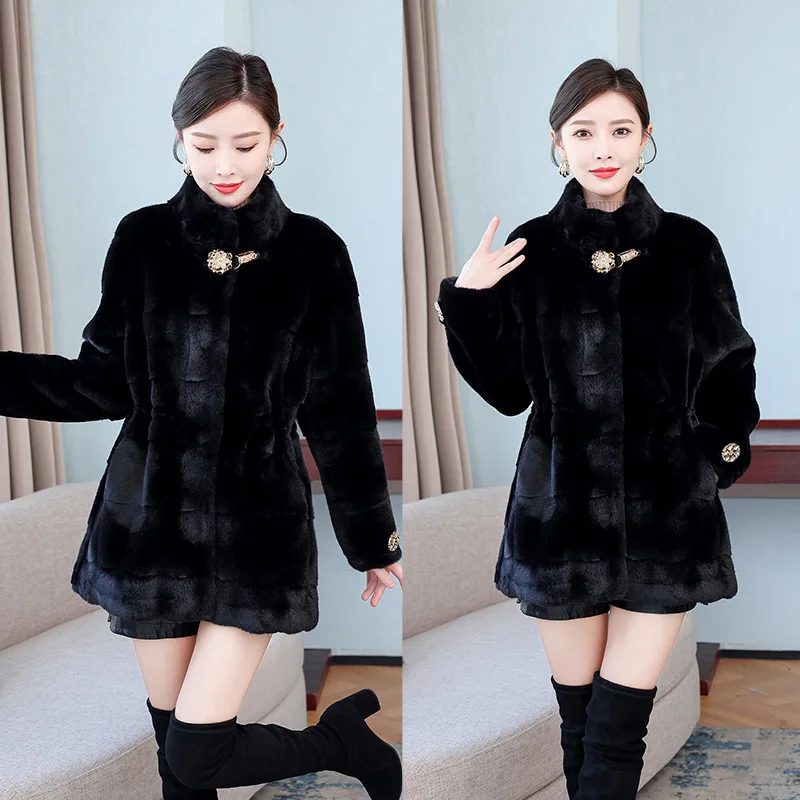 Imitation Danish mink women's fur 2021 autumn and winter new fashion rhinestone mid-length coat imitation Angelu mink women's fu
Imitation Danish mink women's fur 2021 autumn and winter new fashion rhinestone mid-length coat imitation Angelu mink women's fu