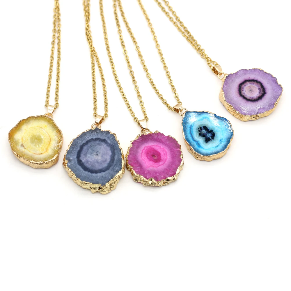 Hot Selling Natural Semi-precious Stones Irregular Round Agate Piece Boutique Necklace Pendant DIY Fashion Charm Necklace Gift
Hot Selling Natural Semi-precious Stones Irregular Round Agate Piece Boutique Necklace Pendant DIY Fashion Charm Necklace Gift