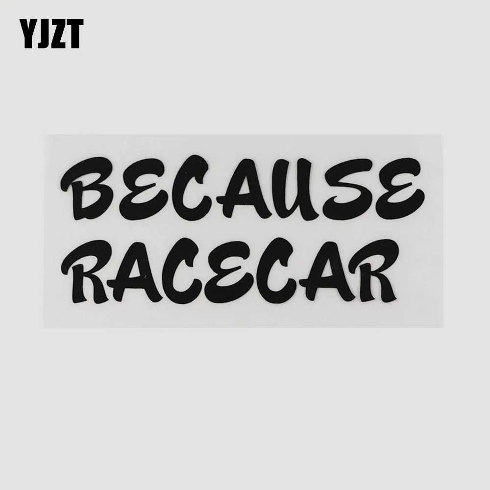 YJZT 11.1CM*4.5CM Interesting BECAUSE RACECAR Vinyl Car Sticker Black/Silver 13D-0075 
YJZT 11.1CM*4.5CM Interesting BECAUSE RACECAR Vinyl Car Sticker Black/Silver 13D-0075